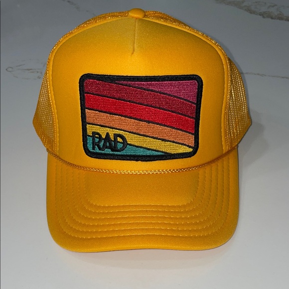 Friday Feelin RAD Trucker Hat in Gold - Picture 1 of 3